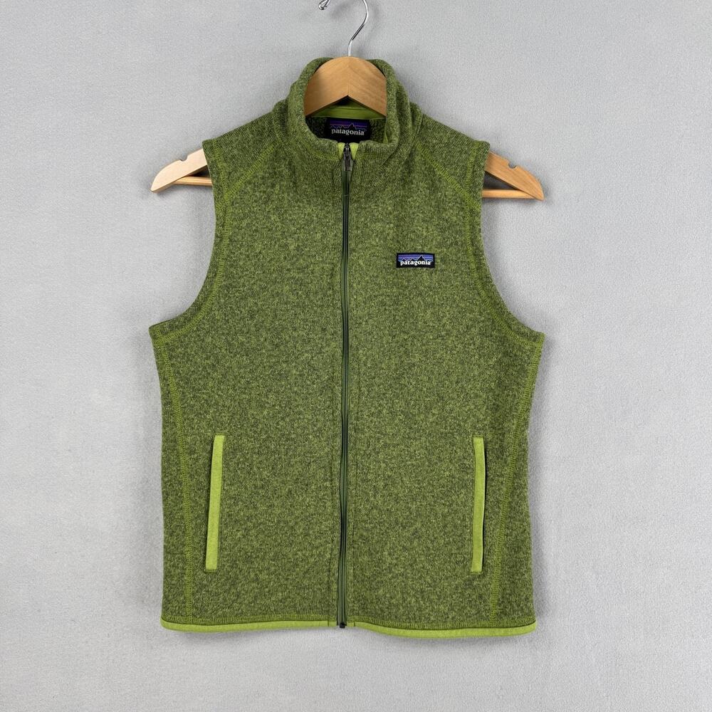 Patagonia Better Sweater Vest Womens Small Green Fleece Full Zip Outdoor Hiking